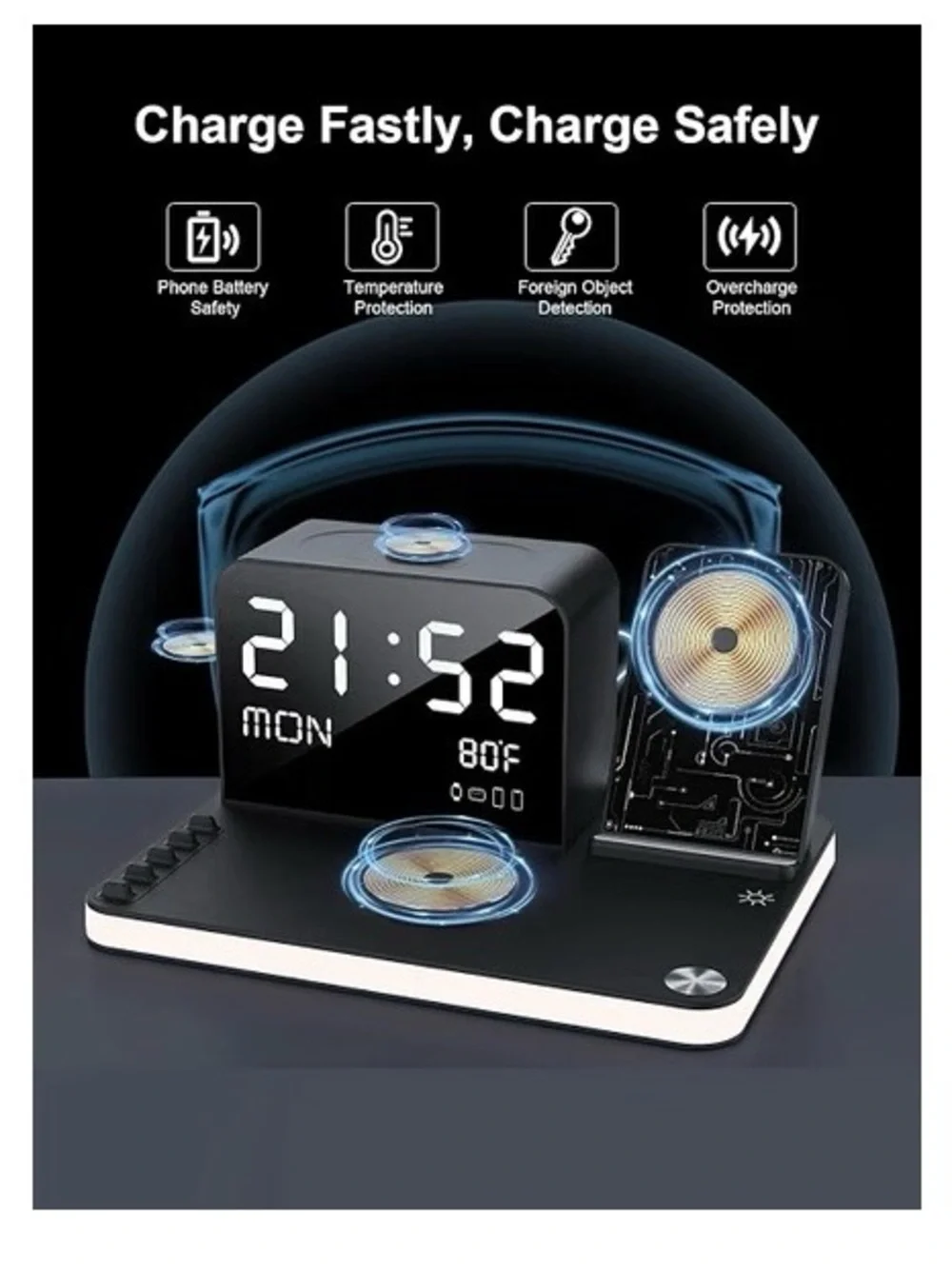 7-in-1 Wireless Charging Station for Multiple Devices, Wireless Charger.New